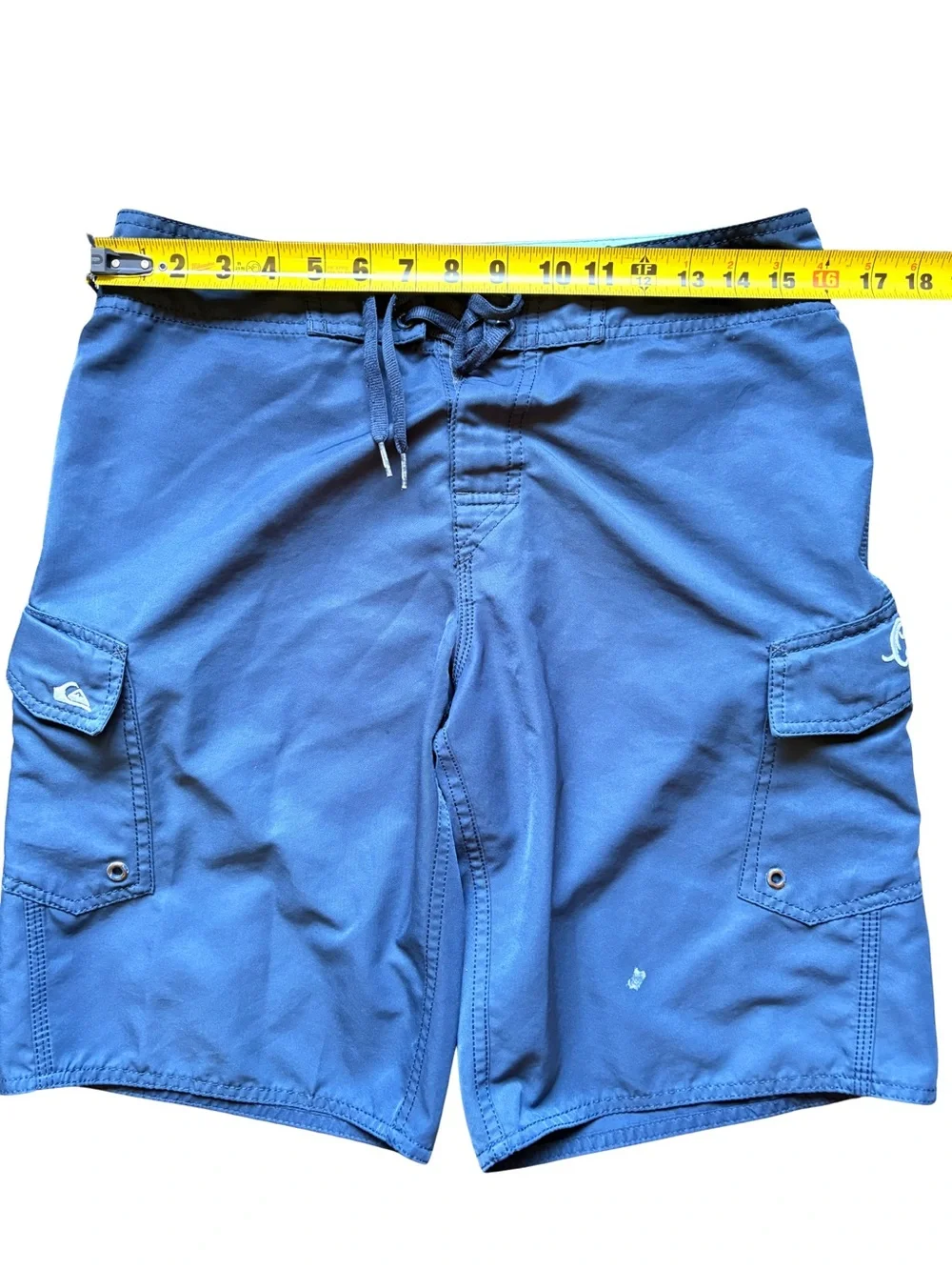 Quiksilver Navy Blue Cargo Boardshorts with Light Blue Waistband